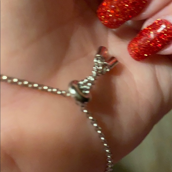 Sterling silver bracket with clear stones ! - Picture 3 of 3